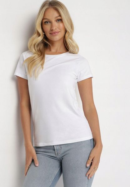 Born2Be Biały T-shirt damski S/M zdjęcie 3