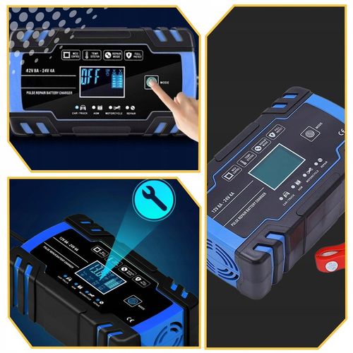 Prostownik AUTOMATYCZNY SAMOCHODOWY FUNKCJA NAPRAWY DO AKUMULATORÓW 12V 24V na Arena.pl