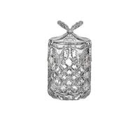 POJEMNIK BOMBONIERA Z POKRYWKĄ KRYSZTAŁOWY DO BOHEMIA MOTYLEK 23 CM