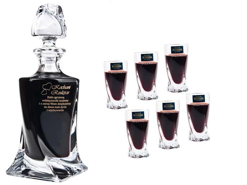 Karafka podziękowanie na urodziny ŚLUB 6kieliszków zdjęcie 1