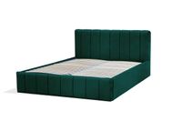 Zielone łóżko tapicerowane NINA / R38 160x200 cm