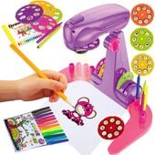 duży projektor rzutnik do nauki rysowania pisaki zestaw ze slajdami