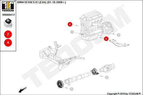 BMW X1 E84 PODUSZKA SILNIKA E84 10- na Arena.pl