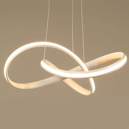 LAMPA LED SUFITOWA WISZĄCA ZŁOTA ŻYRANDOL WSTĘGA Z PILOTEM BARWA na Arena.pl