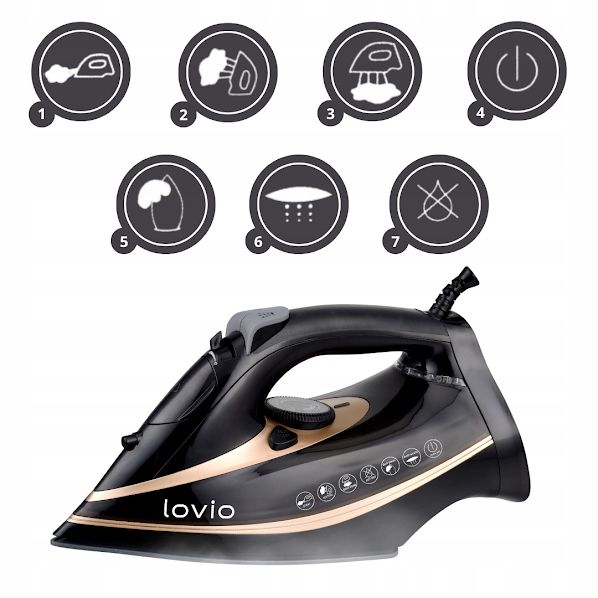 Żelazko parowe 2600W regulacja temperatury Steam Iron LVSA001 Lovio Home zdjęcie 11