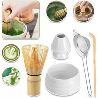 BAMBUSOWY ZESTAW DO HERBATY MATCHA MIOTEŁ Z TRZEPACZKĄ ŁYŻKA DO MATCHY