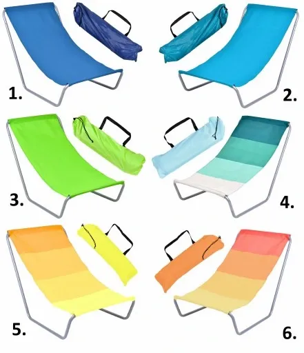 HIT! SKŁADANY LEŻAK IDEALNY NA PLAŻĘ + POKROWIEC zdjęcie 4