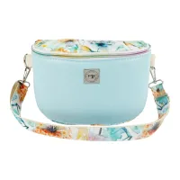 Duża Torebka Nerka Damska - Niebieska i Dmuchawce