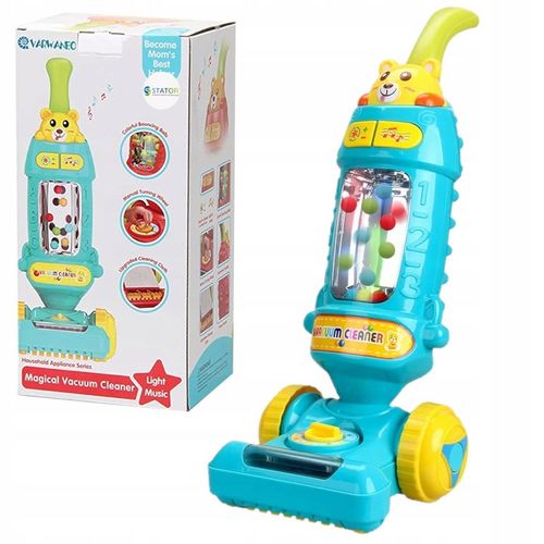 DUŻY ODKURZACZ RĘCZNY PIONOWY dla dzieci INTERAKTYWNY EDUKACYJNY LED MUZYKA na Arena.pl