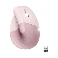 Mysz bezprzewodowa, pionowa LOGITECH Lift Różowy 910-006478