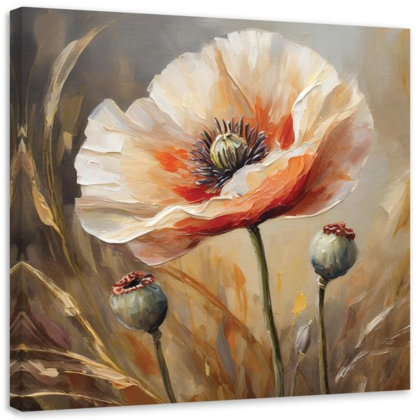 Obraz na płótnie, Maki jak malowane 60x60 zdjęcie 1