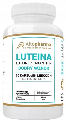 AltoPharma Luteina 40mg 60 kapsułek Zeaksantyna Kwiat Nagietka Dobry wzrok na Arena.pl