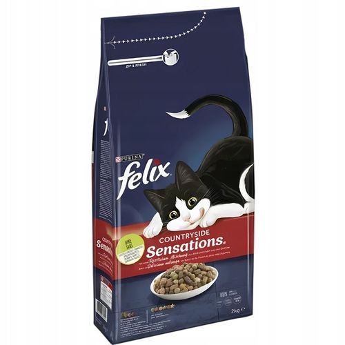 Karma Dla Kota Felix Sensations Mieszanka Wołowiny Kurczaka 2kg x 2szt. na Arena.pl