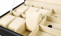 2X Organizer na zegarki i okulary czarny