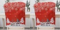 Pokrowce na krzesła oparcie świąteczne Czerwone 57x47cm 2 sztuki KRASNALE