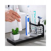 organizer łazienkowy pojemnik na kosmetyki czarny