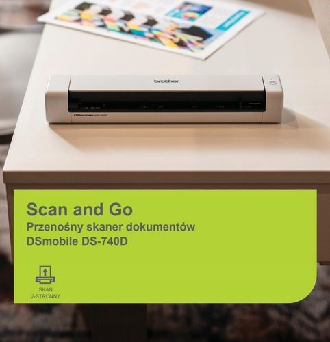 Brother skaner mobilny DS-740D skanowanie dwustronne na Arena.pl