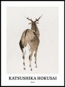 Plakat 60x80cm Design Deer, Hokusai Vintage do Salonu