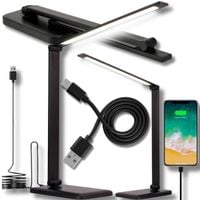 LAMPKA BIURKOWA LED LAMPA NA BIURKO SZKOLNA REGULOWANA DOTYKOWA NAUKA USB