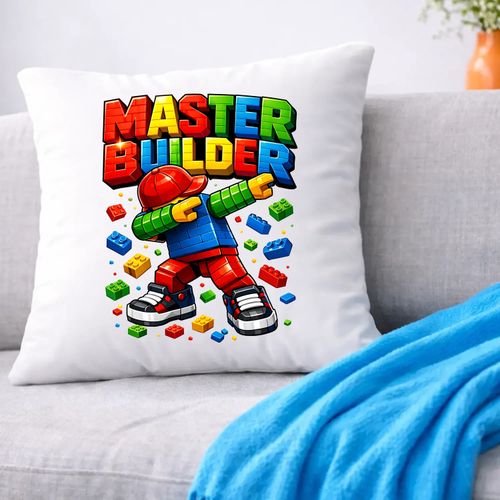 Master builder - poduszka na prezent KLOCKI DZIECKO okazja na Arena.pl