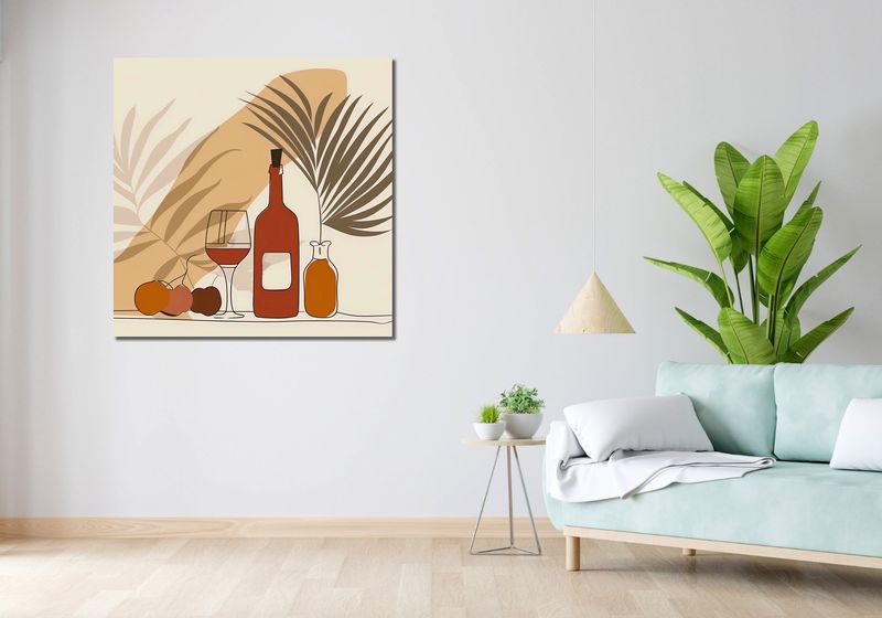Obraz 100x100cm Winko przy Palmach zdjęcie 2