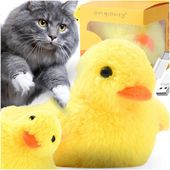 UCIEKAJĄCA KACZUSZKA DLA KOTA ZABAWKA MACHAJĄCA SKRZYDŁAMI USB DŹWIĘK