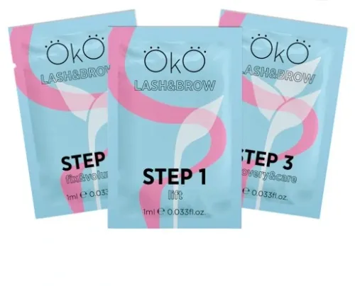 Saszetki do laminacji rzęs i brwi ZESTAW 1-2-3 OKO na Arena.pl