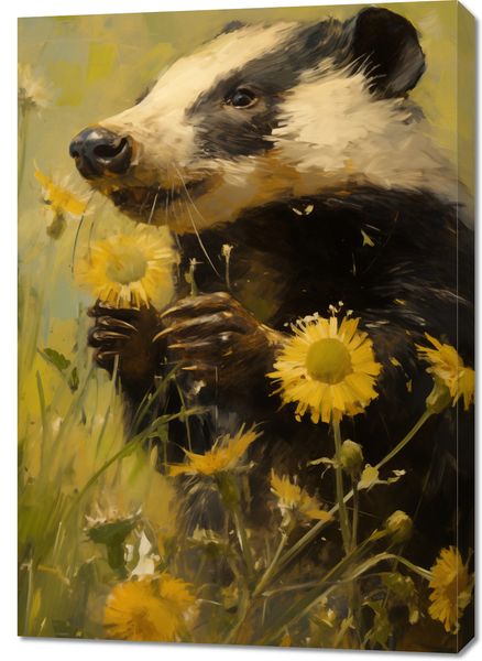 Obraz 70x100cm Łąka w Oczach Borsuka zdjęcie 1
