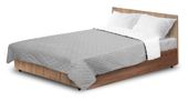 Narzuta na łóżko pikowana ultradźwiękowo 160x200 cm szaro-biała