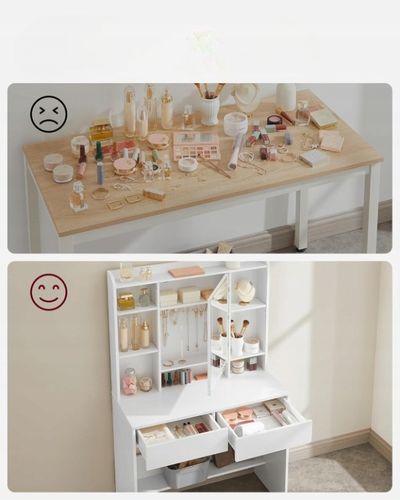 Toaletka lustro LED oświetlenie regulowana biała nowoczesna na Arena.pl