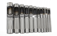 WYCINAKI WYBIJAKI DO OTWORÓW DZIUR SKÓRY 3-19MM ZESTAW 12 SZTUK KD11202