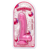 Dildo O Zapachu Gumy Balonowej - Jądra I Przyssawka - Toyz4Lovers 18,5Cm