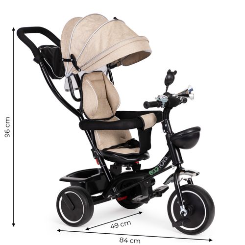 Rowerek trójkołowy obracane siedzisko Beżowy na Arena.pl