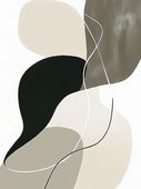 Plakat 60x80cm Liniowy Minimalistyczny , Wnętrza Styl Skandynawski, Boho