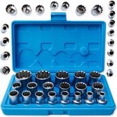 ZESTAW KLUCZY NASADKI SPLINE 8-32 KLUCZE 1/2 19el
