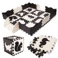 Duża Mata Edukacyjna Piankowa Puzzle Piankowe XL Kojec Składany 114x114 cm