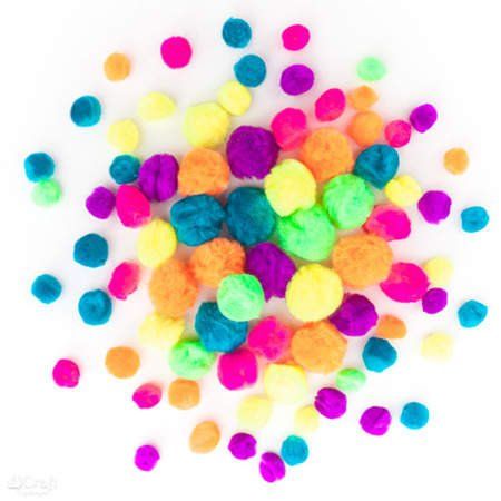 Pompony akrylowe MIX NEON 78 szt na Arena.pl
