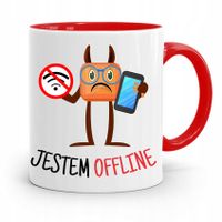 Kubek Czerwony Informatyka Programisty Offline Z Nadrukiem Ze Zdjęciem