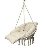 KX3951 Huśtawka ogrodowa bocianie gniazdo z poduszką XXL ecru 120kg