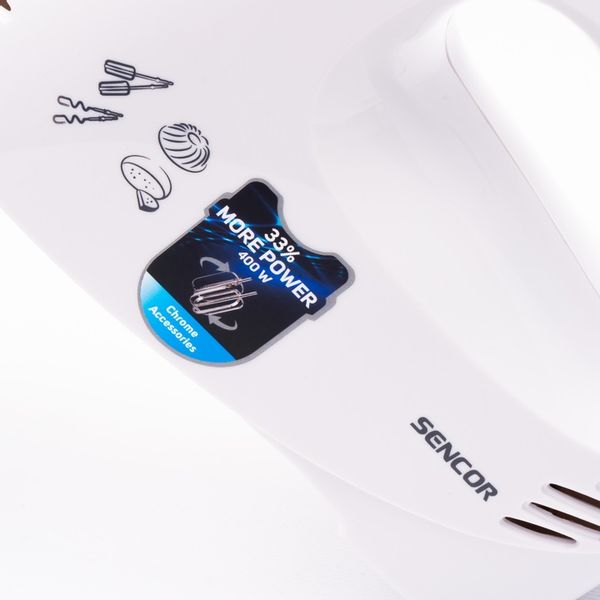 Lekki mikser ręczny blender CICHY 400W TURBO 5 pręd Sencor SHM 5203-EUE3 zdjęcie 2
