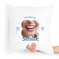 Poduszka Prezent Dla Dentysty It's Time To Smile Z Nadrukiem Ze Zdjęciem