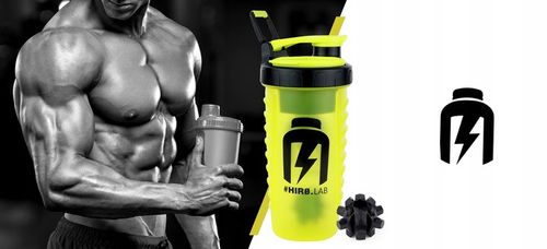 SZEJKER shaker SZCZELNY na siłownię białek 770 ml WBUDOWANY POJEMNIK hiro na Arena.pl