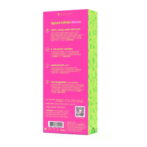 b swish bgood infinite deluxe niebieski - wibrujący model silikonowy 18 cm na Arena.pl