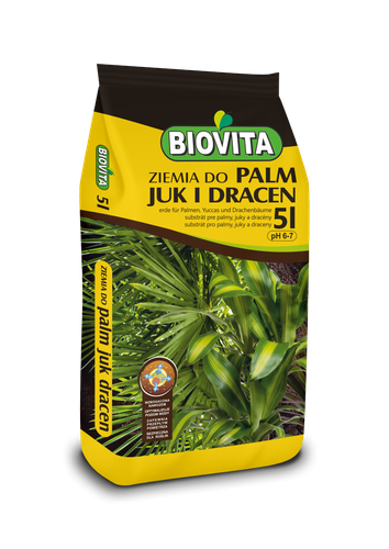 ZIEMIA DO PALM JUK DRACEN 5L PODŁOŻE DO ROŚLIN ZIELONYCH Z NAWOZEM BIOVITA na Arena.pl