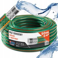 WĄŻ OGRODOWY GUMOWY 3/4" 50m 4 WARSTWOWY ZBROJONY POLSKA PRODUKCJA
