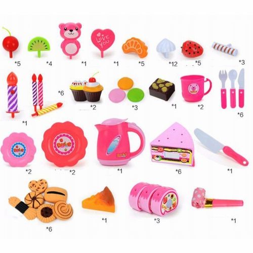 Tort urodzinowy do krojenia na rzepy 80 elementów WD-T58R na Arena.pl