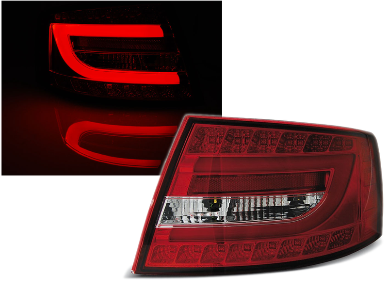 Lampy AUDI A6 C6 4F SEDAN 04-08R LED BAR RED 6 PIN zdjęcie 1