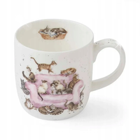 Royal Worcester Kubek Wrendale Designs 310ml koty słodkie na prezent biały