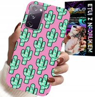 ETUI DO SAMSUNG GALAXY S20 FE - KAKTUSY, KAKTUS NA RÓŻOWYM TLE + FOLIA