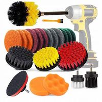 MEGA ZESTAW 23SZT DO CZYSZCZENIA MYCIA TAPICERKI SZCZOTKI NA WIERTARKĘ PADY